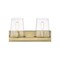 Z-Lite Callista 2 Light Vanity, Rubbed Brass & Clear 3032-2V-RB - alternate 8